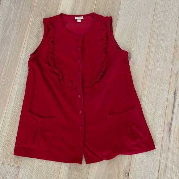 Erin Fetherston Bright Red Jumpsuit. - Picture 2 of 8